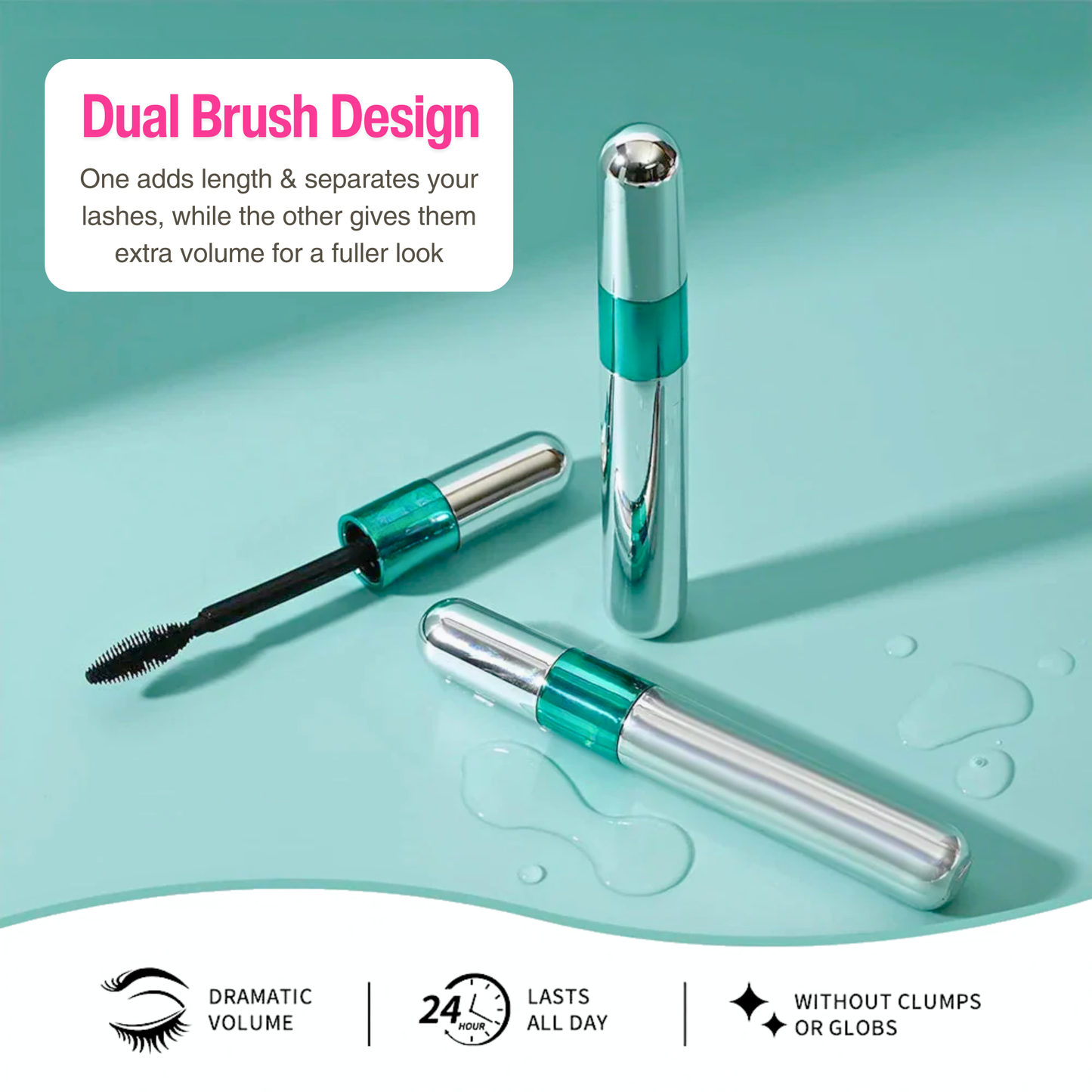 2-in-1 Dual Brush Waterproof Mascara